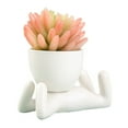 thumbnail image 1 of Human Shaped Flowerpots Mini Ceramics Potted For Home Decor-No Included Plant, 1 of 9