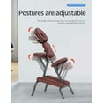 thumbnail image 2 of Foldable Massage Chair Adjustable Tattoo Chair Spa Chair Portable Therapy Chair w/Free Carry Case& Face Cradle, Burgundy, 2 of 7