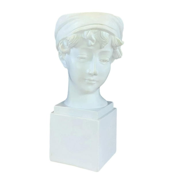 Portalápices con estatua de busto, contenedor de figuras de resina, organizador de escritorio, portalápices, soportes para brochas de maquillaje para Estilo B DYNWAVEMX Titular de la pluma