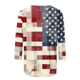 thumbnail image 4 of MEICHEN 250th Anniversary 3/4 Sleeve T Shirt for Women America Flag Patriotic Top 1776-2026 Graphic Tee 4th of July Blouse, 4 of 5
