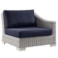 thumbnail image 2 of Conway Outdoor Patio Wicker Rattan Right-Arm Chair-EEI-4846, 2 of 8