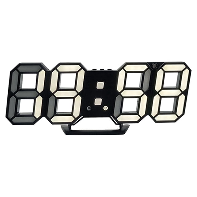 Reloj digital 3D LED despertador reloj de pared digital reloj estéreo