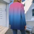 thumbnail image 6 of idosla Long Cardigans for Women Open Front Lightweight Tie Dye Trendy Cardigans Long Sleeve Button Up Cardigan with Pocket (Blue, M), 6 of 8