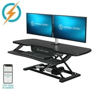 VersaDesk PowerPro Elite 48" Electric Standing Desk Converter w/ Programmable Switch, USB Port & Mobile APP, Black