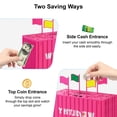 thumbnail image 3 of Piggy Bank, TSV Smart Container Coin Bank, Coin Counter Machine with LCD Counter, Money Counting Jar with Total Amount Displayed, Rose Red, 3 of 7