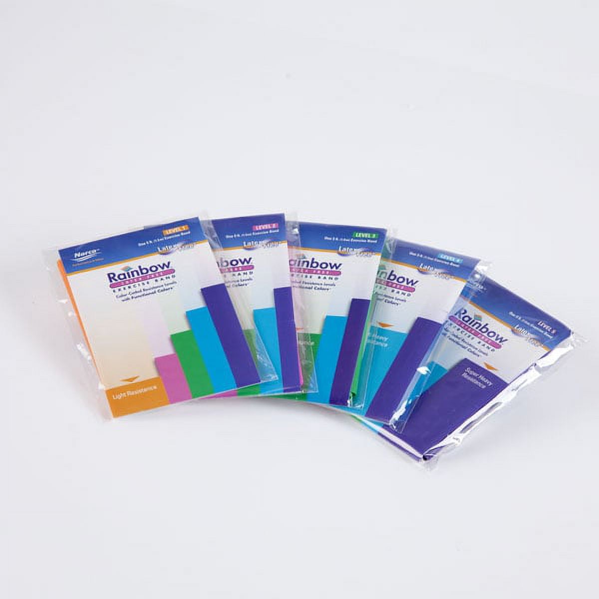 North Coast Medical Rainbow™ Latex-Free Exercise Band, Dispenser Box / Light