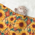 thumbnail image 2 of Yiaed Diamond Bohemian Sunflower Print Dog Blankets-Cat Blanket Washable for Couch Protection,Puppy Blanket, Soft Plush Reversible Throw Furniture Protector-Large, 2 of 8