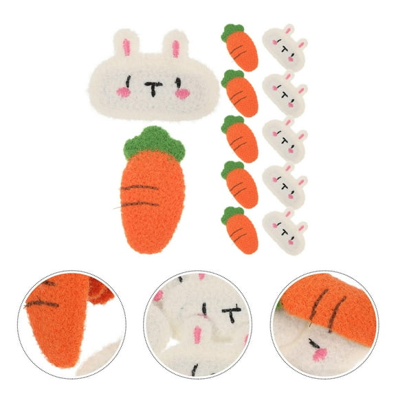 GOOHOCHY 12Pcs Adorable Plush Toy Snap Hair Clips for Travel and Meeting Accessories