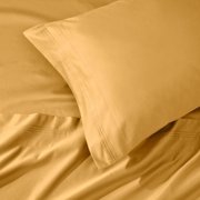 Superior 1000 Thread Count Anathema Egyptian Cotton Solid Sheet Set, Full, Gold