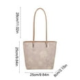 thumbnail image 3 of PU Leather Handbag - Women's Square Top Handle Bag Minimalist Shoulder Purse Detachable Chain Strap Evening Clutch Gift Packaging(Khaki), 3 of 6