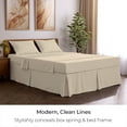 thumbnail image 5 of Mellanni Iconic Collection Pleated Microfiber Bed Skirt 15" Drop, Queen, Beige, 5 of 7