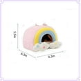 thumbnail image 4 of Hamster House Bed, Warm Fleece Hangable Small Pet Rainbow Bed, Squirrel Hedgehog Chinchilla Guinea Pig Bed House Cage Nest Hamster Accessories, 4 of 6