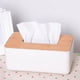 thumbnail image 5 of 2 cajas de pañuelos para coche, porta toallas de papel, contenedor de madera para servilletas de escritorio, para el hogar y la oficina, 5 of 7