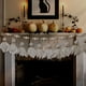 thumbnail image 5 of Guirnalda de cuentas de Halloween | Cuerda de cuentas de madera con fantasma blanco | Adorno colgante de tela de 2 m | Textura de terciopelo suave estilo vintage | Decoración para chimenea de pared, 5 of 6