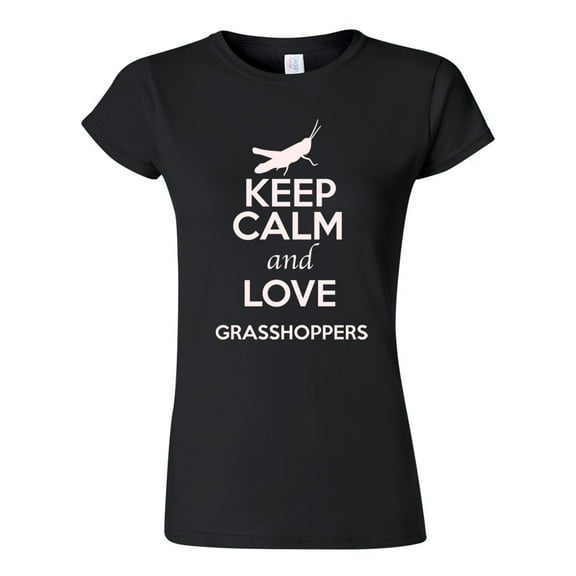 Junior Keep Calm And Love Grasshoppers Insects Lover T-Shirt Tee
