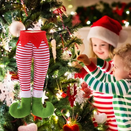

Pgeraug Pendants Christmas Elfs Legs Ornaments Hanging Pendants Santa Elfs Legs Plush Stuffed Feet Christmas Home Decor Tree Hanging Hangs B