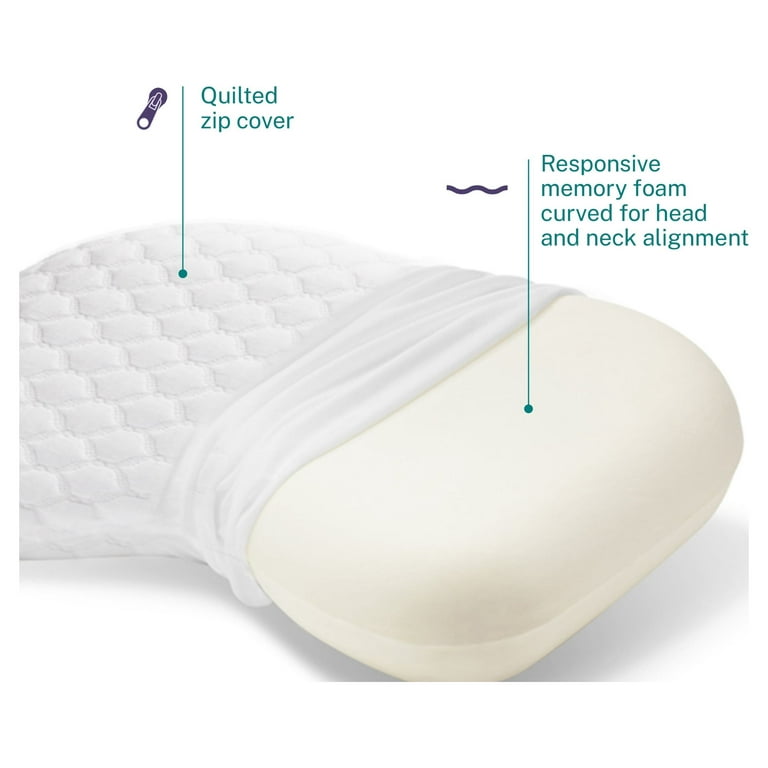 Curved Side Sleeper Pillow for Pain Relief Sleeping – CushionCare