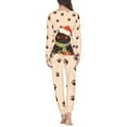 thumbnail image 3 of FOR U DESIGNS Christmas Cat Pajamas for Women Set Long Sleeve Sleepwear for Women 2 Piece Size XS Pjs Lightweight Lounge Pants with Pockets Nightwear Crewneck Tops, 3 of 6