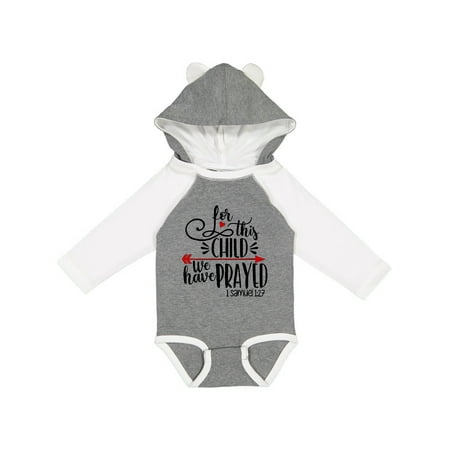 

Inktastic For This Child We Have Prayed Red Arrow and Heart Gift Baby Boy or Baby Girl Long Sleeve Bodysuit