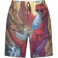 thumbnail image 4 of Men's Dinosaur Aquarius Cartoon Swim Trunks Quick Dry Board Shorts Funny Beach Shorts Swimwear Bathing Suits XXX-Large, 4 of 6