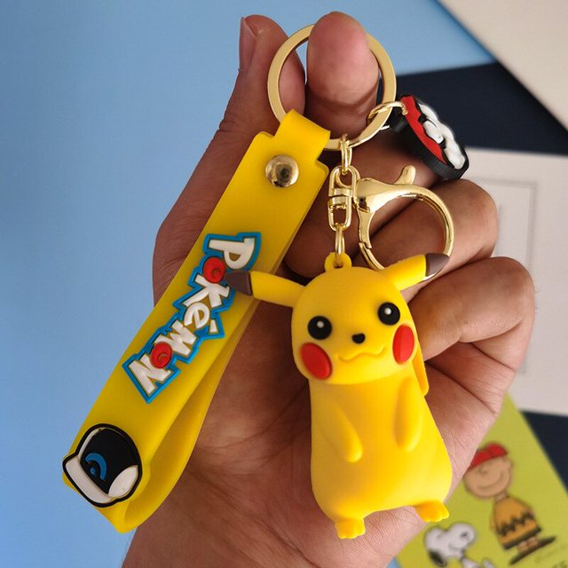 NUEVO Kawaii Anime Cartoon Pokemon Llavero Lindo Psyduck Pikachu Coche Llavero Mochila Colgante Adornos Joyas Regalos para Amigos xuanjing unisex