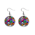 thumbnail image 1 of Graffiti Street Culture Colorful l Ear Dangle Silver Drop Earring Jewelry Woman, 1 of 3