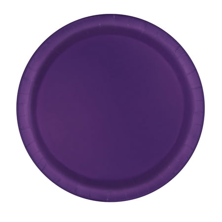 Deep Purple Solid Round 9" Dinner Plates 8ct