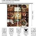 thumbnail image 2 of Coffee Kitchen Curtains - Rustic Retro Latte Bean Drink Pattern - Modern Cafe Decor - 42x54 Inches - 2 Panels, 2 of 6