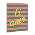 thumbnail image 2 of Stupell Industries Mid-Century Ti Amo Pink Green Stripes Canvas Art, 16 x 20, by SD Graphics Studio, 2 of 8