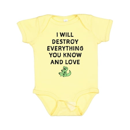 

Inktastic I Will Destroy Everything You Know and Love Boys or Girls Baby Bodysuit