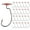N5, variant on Pack of 25 Drop Shot Hook Fishing Tackle Accessory In Line Drop Shot Rigs with Swivels Quick Install Barbed Fishing Hook