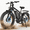 Black - Full Suspension, variant on Electric Bike for Adults, 5000W Peak 45MPH Ebike, 52V 25AH 7-Speed AWD Ebike Mountain E-Bike with 26" x 4.0 Fat Tire MTB Hydraulic Brake for Off-Road