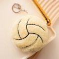 thumbnail image 3 of Llavero con colgante de peluche simulado de 10 cm, pelota de peluche divertida, voleibol, fútbol, rugby, béisbol, tenis, billar, baloncesto, 3 of 5