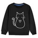 thumbnail image 2 of Sudadera Meitianfacai para niñas pequeñas y grandes, sudadera básica de forro polar con estampado de gato, linda sudadera con cuello redondo, suéteres de manga larga, suéteres, tops, ropa de otoño e, 2 of 5