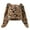 Khaki, variant on Fashion Leopard Print Long Ear Hat Soft Warm Acrylic Knit For Women Men Kids