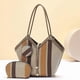 thumbnail image 3 of Fashion Color Block Tote Bag For Work Travel Versatile Shoulder Hand Carry Handbag, for Social Gatherings Evening Events, 3 of 4