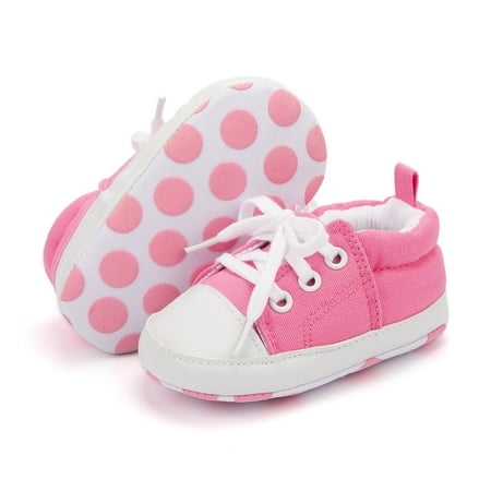 

Kannior Baby Girls Boys Shoes Infant Canvas Sneakers Unisex Newborn Casual Flats for First Walkers 3-18M