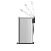 Better Homes & Gardens 7.9 Gallon Stainless Steel Slim Step Kitchen Trash Can, Soft-Close Lid, Silver