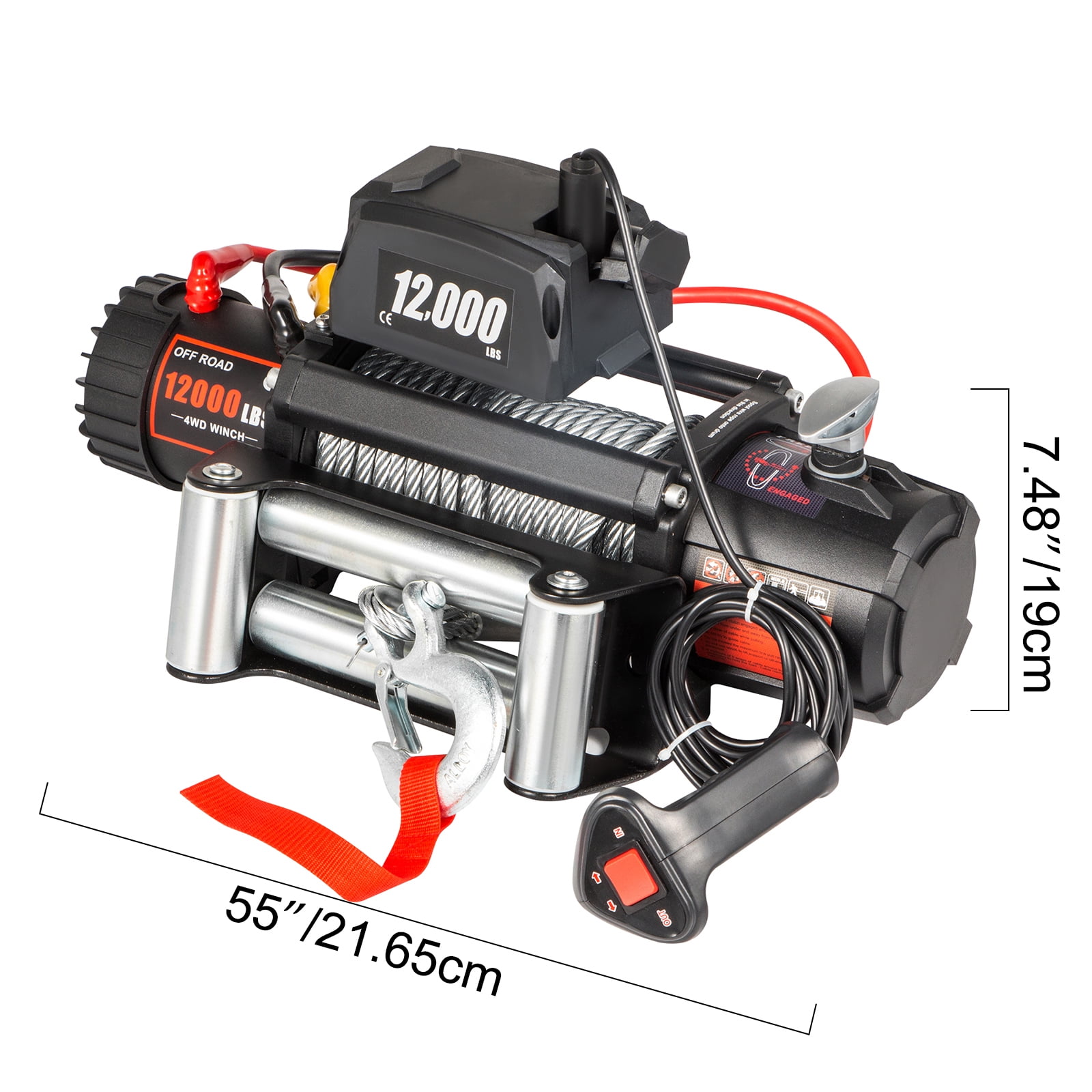Details about  / HEAVY DUTY POWERFUL 2000 LB 12V ELECTRIC REVERSIBLE WINCH NEW PROFESSIONAL