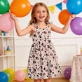 thumbnail image 4 of NAISIBABY Girls Flare Dress, Leopard Summer Casual Sleeveless Soft Flowy Kids Cute Swing Sundress Brown Size 10, 4 of 9