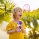 thumbnail image 1 of Máquina de burbujas de agua para niños soplador automático de jabón Ehuebsd taza de té y leche juguetes al aire libre, 1 of 9