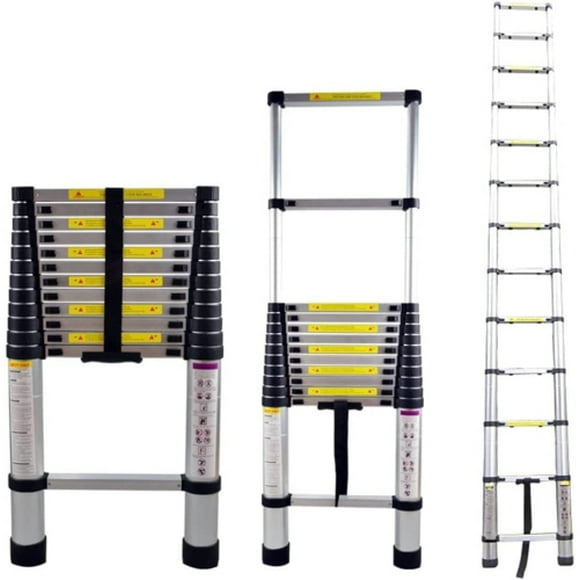 WINGOMART Telescopic Extension Ladder, Portable Aluminum Telescoping Ladder