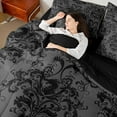 thumbnail image 4 of jejeloiu Ancient Damask Jacquard 7-Piece Twin Bedding Sets,Vintage Victorian Baroque Bedding Comforter Set,Magic Animal Dragon Sheet Sets For Kids,Microfiber Bedroom Decor Reversible, 4 of 8