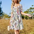 thumbnail image 3 of Wild Flowers and Plants Watercolor - Wild Nature Botanical Print Sleeveless Dress Dresses gala, 3 of 7