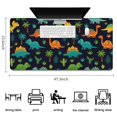 thumbnail image 5 of Long Mouse Pads for Desk,Dark Dinosaur Cactus Pattern Desk Mats on Top Of Desks, Desk Mouse Pad Extra Large with 3mm Non-Slip Base and Stitched Edge for Gaming,Office,Work,Home 47.3"x23.6", 5 of 6