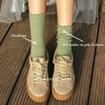 thumbnail image 3 of Women Socks, Women Ankle Socks, Lovely double needle solid color Lace edge relent lady socks 3pairs, 3 of 6