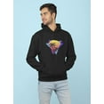 thumbnail image 2 of Vaporwave Palm Sunset Hoodie Men -Image by Shutterstock, Male x-Large, 2 of 4