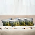 thumbnail image 3 of Ambesonne White Throw Pillow Cover 4 Pack, Green Trees on Meadow, 24", White Green, 3 of 6