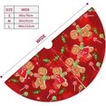 thumbnail image 2 of Christmas Gingerbread Man Candy Cane Tree Skirt Holiday Party Traditional Xmas Tree Mat Ornaments Tree Skirt for Christmas Decoration 36 Inch, 2 of 6