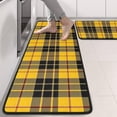 thumbnail image 2 of Kitchen Rugs Sets Of 2,Yellow Black and Red Checkerboard Checkered Pattern Anti Fatigue Kitchen Mat Rugs Non Slip Washable,Decorative Kitchen Floor Mats for Kitchen,Sink,Laundry,17"x47"+17"x47", 2 of 5